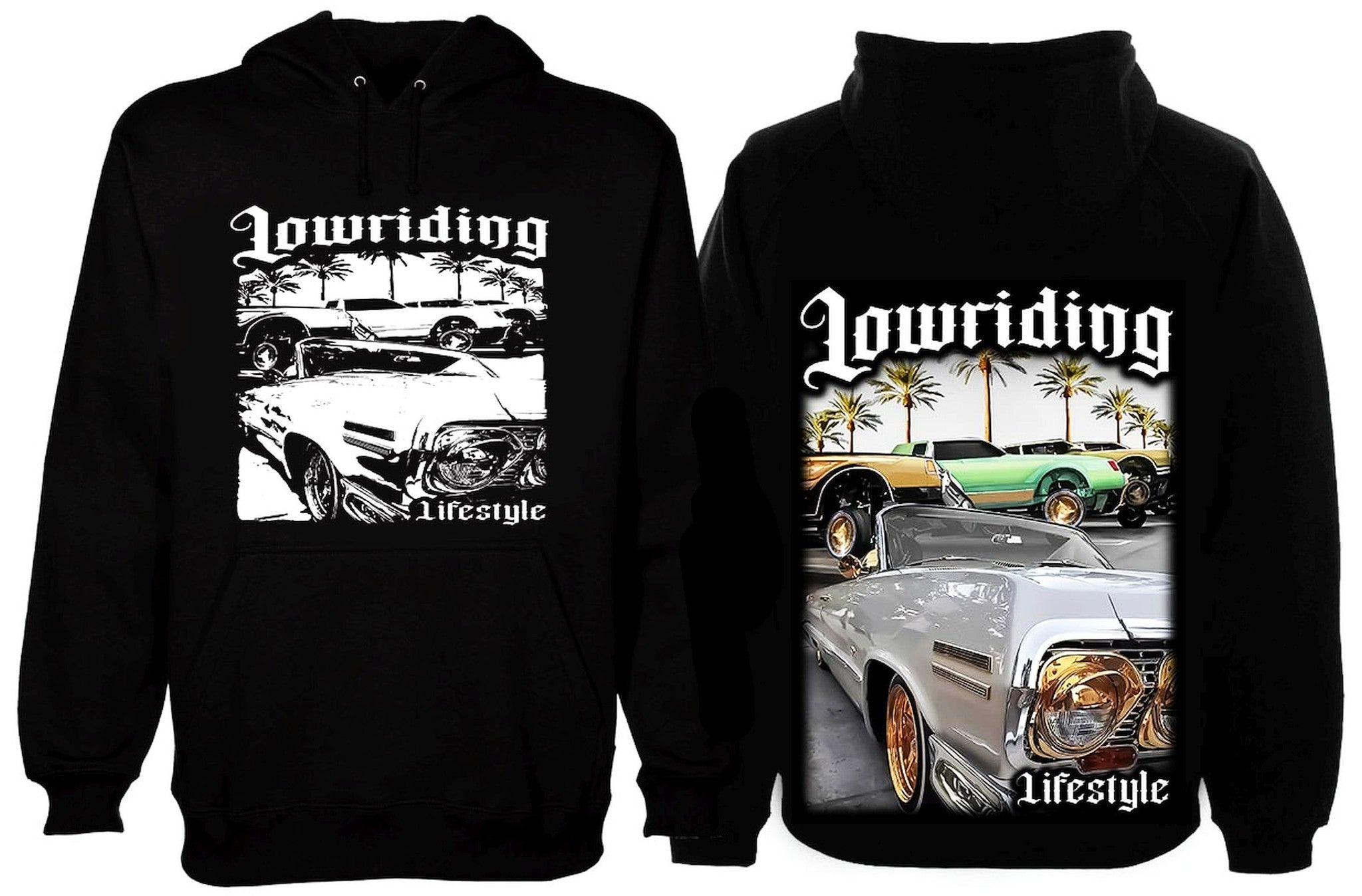 Low Rider Lifestyle Impala Monte Carlo Mens Heavyweight Pullover Hoodie